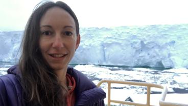 Tasha Snow at Thwaites in Antarctica