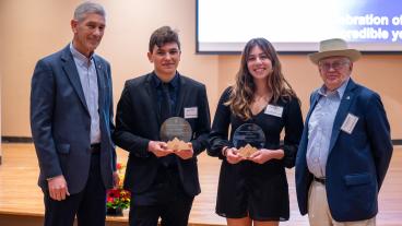 Robert Delmark and Natalia McEvoy with President Johnson and Steve McCandless