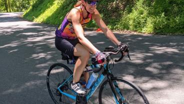 Andrea Giola on a bike