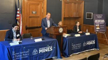 speakers at table during Critical Minerals Report release