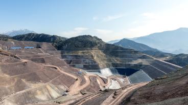 industrial mine waste dam