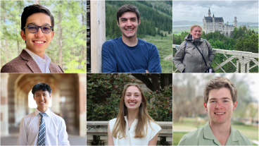 collage of headshots of six Mines students