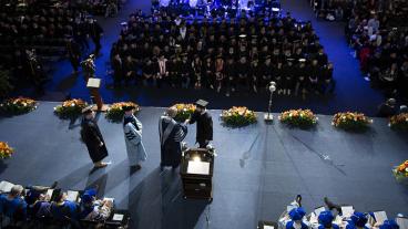 Overhead photo from Fall 2018 Undergraduate Commencement