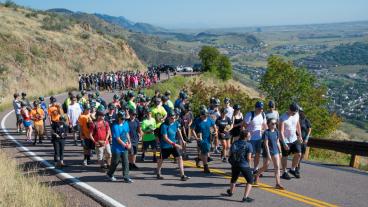 Students participate in the M Climb