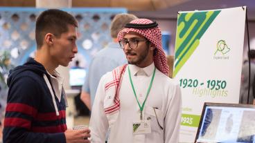 Students learn about Saudi culture and history.