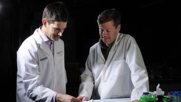 Mines Chemical and Biological Engineering Professors Keith Neeves, left, and David Marr