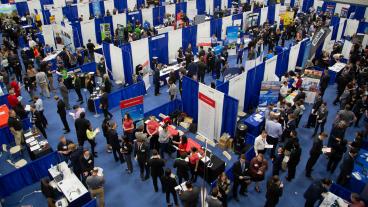 Overhead view of Spring 2019 Career Day 