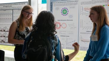Mines students present their posters at the inaugural Undergraduate Research Symposiuim