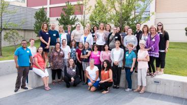 Administrative staff from all three colleges and Academic Affairs gathered in Marquez Hall.