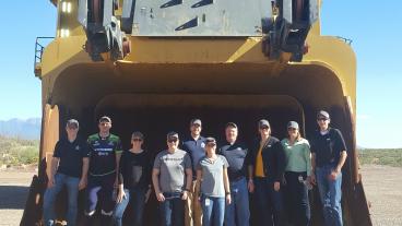 Mines students at Caterpillar's Tinaja Hills Demonstration Center