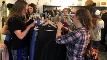 Mines students at the Dress for Success event at Truly BohoTique