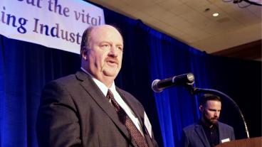 Mines Professor Hugh Miller receiving the 2018 Medal of Merit