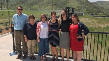 Student Life award winners from left to right: Rob Thompson, Lisa Goberis, Deb Roberge, Isabelle Jeffries, Emilie Nemchak and Amanda Davis.