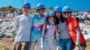 Colorado School of Mines students participate in the the annual M Climb
