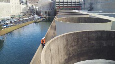 View from above the cooling towers at MillerCoors. (Photo Credit: Erik Johnson)