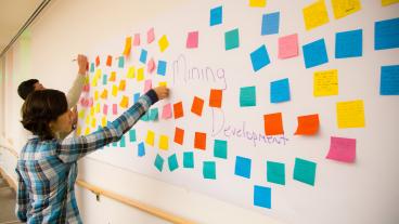 A Mines student at the 2017 Newmont Innovation Challenge