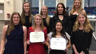 Mines students pose with their awards at the Society of Women Engineers' annual conference