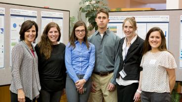 Terri Hogue, Jackie Randell, Kathyrn Newhart, Seth Suydam, Andrea Blaine and Liz Bell at the WE2ST research symposium.