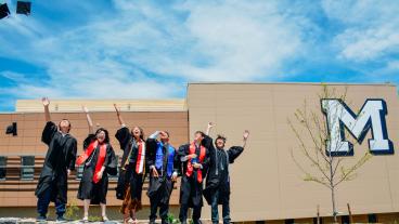 Mines students at commencement