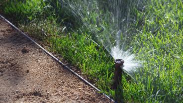 File photo of lawn sprinkler