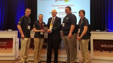 From left are  Joe Jankowski, Melissa Thrun, 2017 TMS President David DeYoung, John Copley and Chloe Johnson.