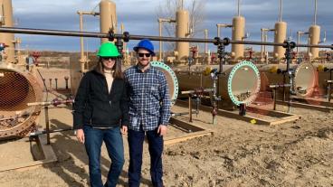 James Rosenblum at a hydraulic fracturing site