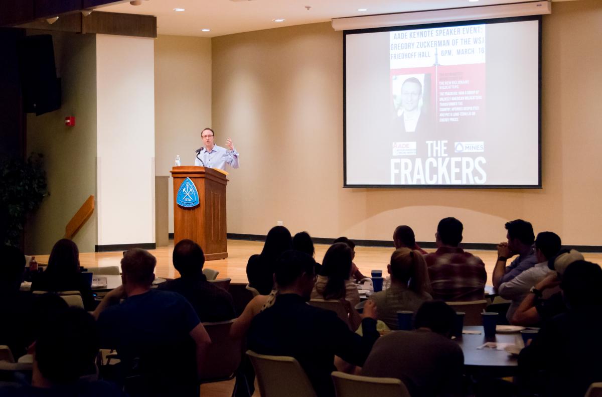 Zuckerman speaks to full house about his book.