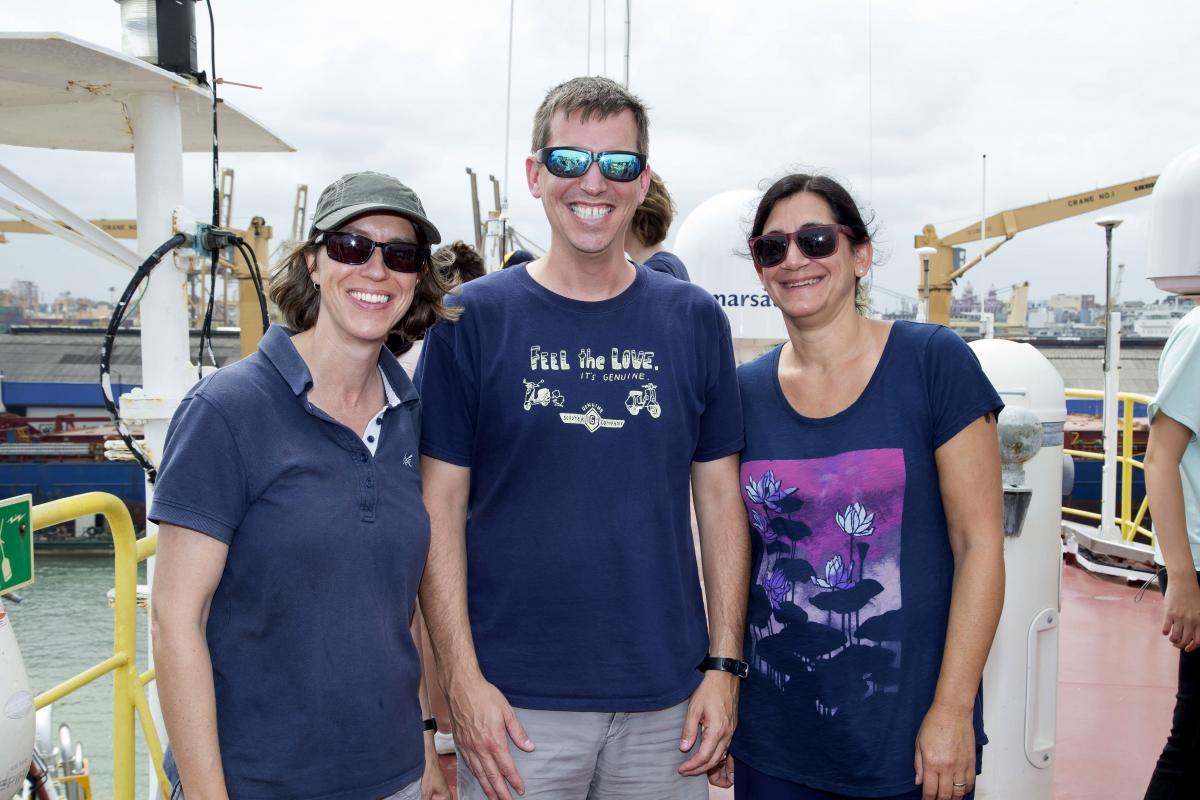 Expedition leaders from left: Lisa McNeill, Brandon Dugan, Katerina Petronotis. 