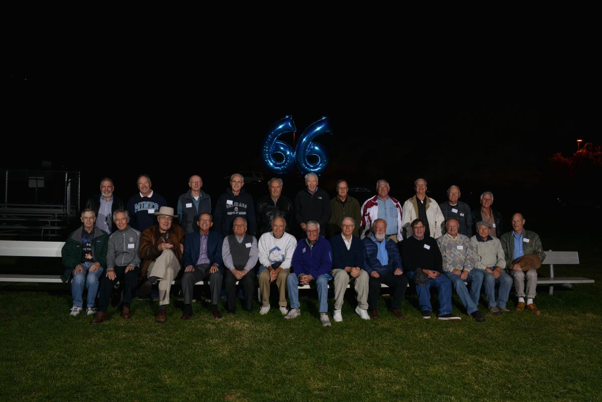 Posed portrait of members of the class of 1966