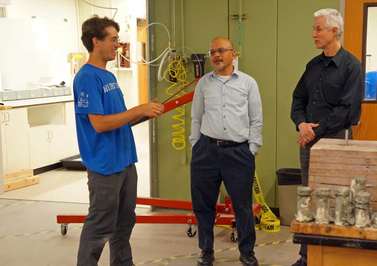 Luke Frash and Marte Gutierrez during a visit with Darren Mollot, Director of the Office of Clean Energy Systems in the Department of Energy’s (DOE) Office of Fossil Energy.