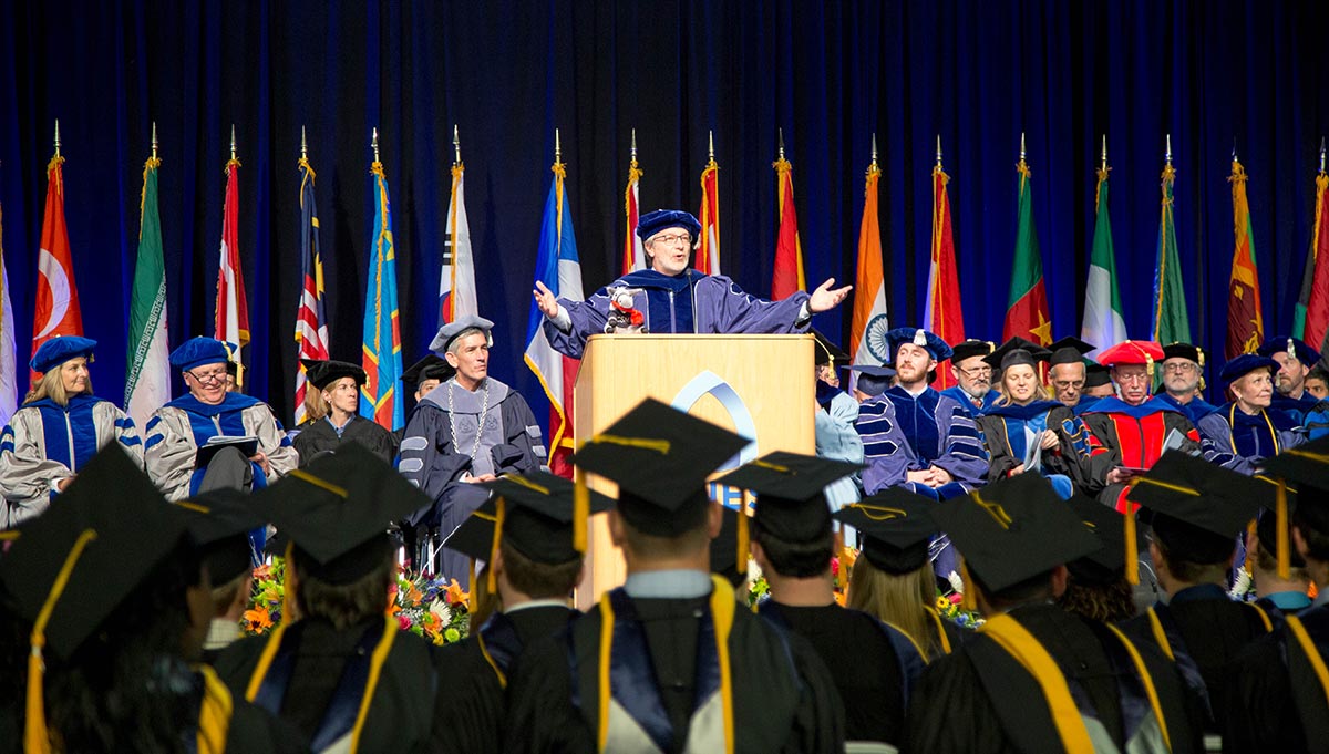 Graduates at the 2016 Midyear Commencement Ceremony