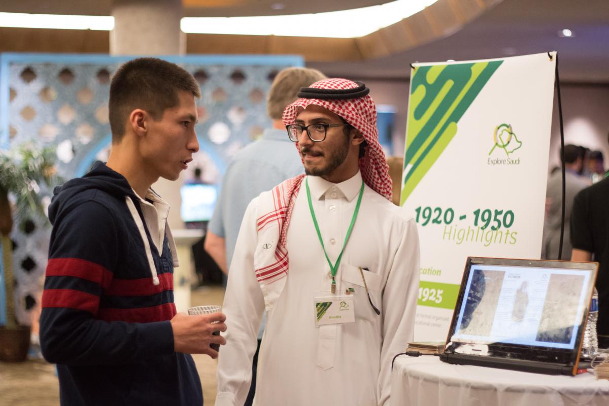 Students learn about Saudi culture and history.